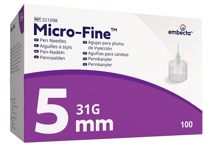 Pennaald Embecta Microfine 5,0x0,25mm 31G